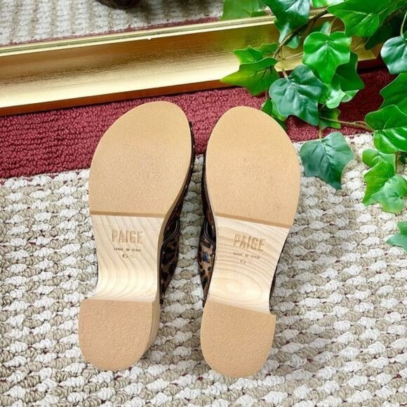 PAIGE Jules Crisscross Platform Sandals in Leopard Print 6.5 - Picture 8 of 10